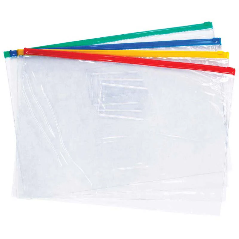 FM Data Document Wallet Size Clear PVC With Zip - Nail Gallerys