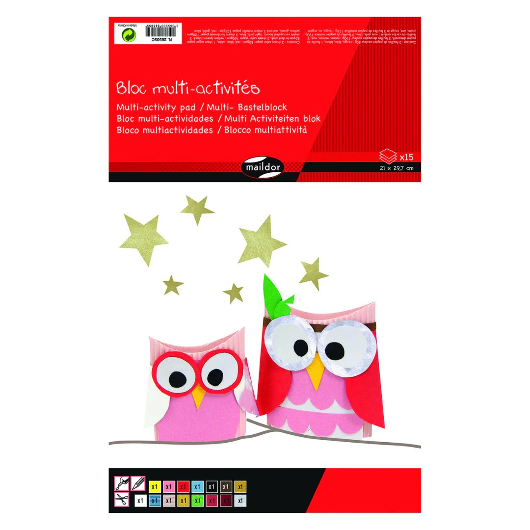 Clairefontaine Assorted A4 15 Sheet Maildor Multi Activity Pad - Nail Gallerys