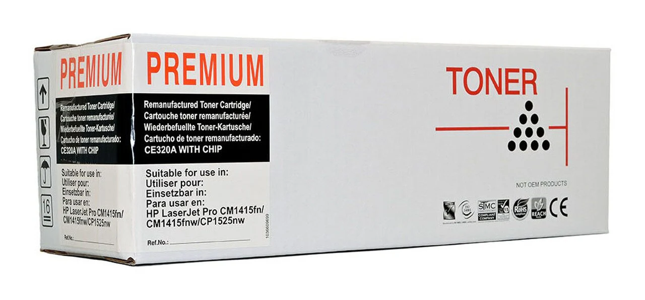 Icon Compatible Hp Ce320a/ Cb540a Black Toner Cartridge - Nail Gallerys