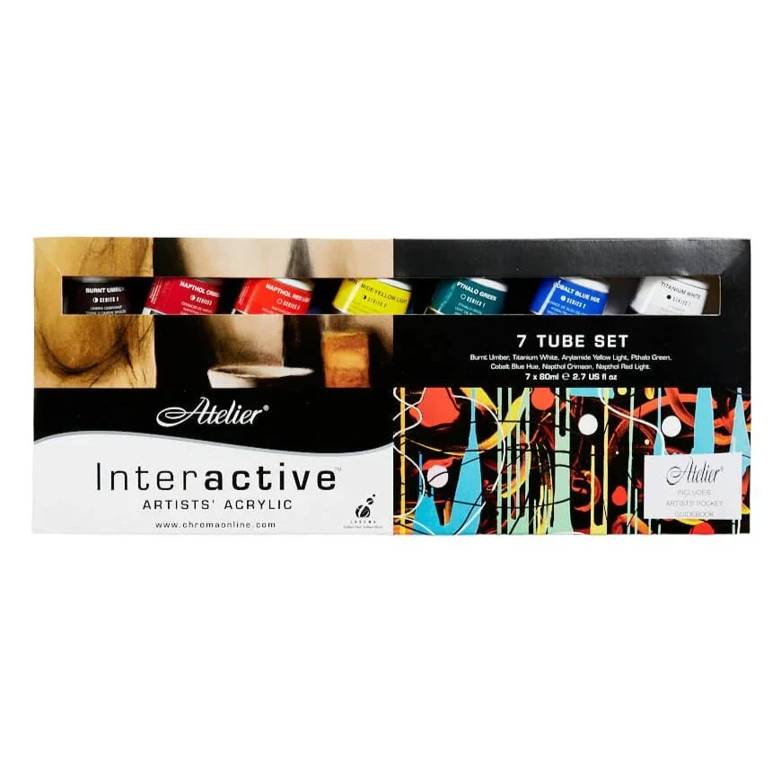 Atelier Acrylic Paint Tube Set Of 7x80ml - Nail Gallerys