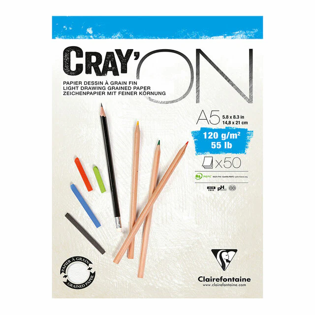 Clairefontaine Crayon Pad 120gsm 50 Sheets - Nail Gallerys