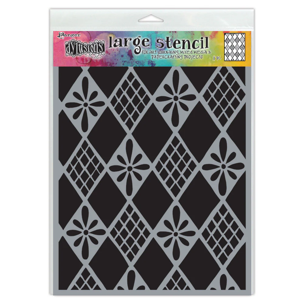 Ranger Dylusions Diamond Are Forever Stencils - Nail Gallerys
