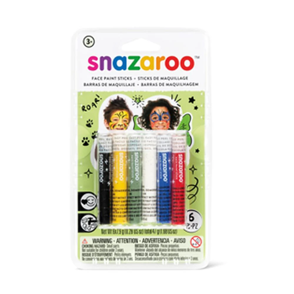 Snazaroo Facepaint Sticks Set of 6 Assorted - Nail Gallerys