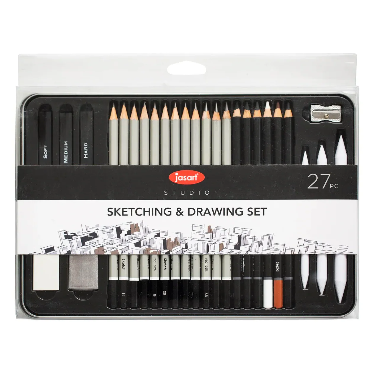 Jasart Studio Sketching & Drawing Set of 27 - Nail Gallerys