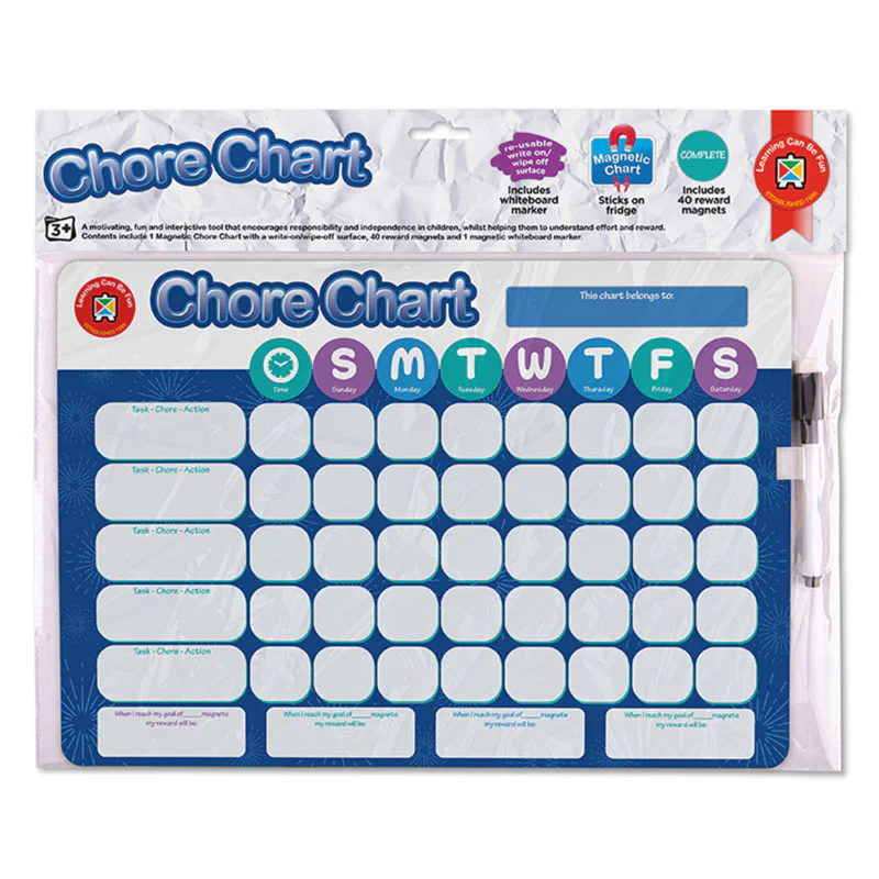 Learning Can Be Fun Chore Magnetic Reward Chart - Nail Gallerys