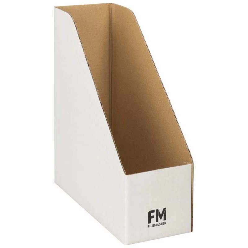 FM Magazine File No.3 White Size 100x280x250mm Cardboard - Nail Gallerys