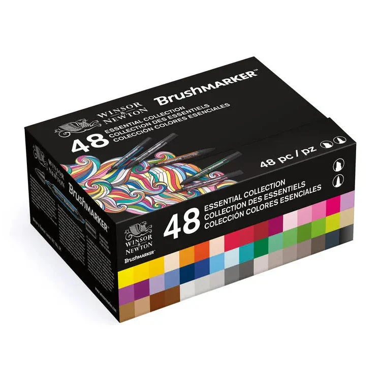 Winsor & Newton Promarker BrushMarker Set of 48 - Nail Gallerys