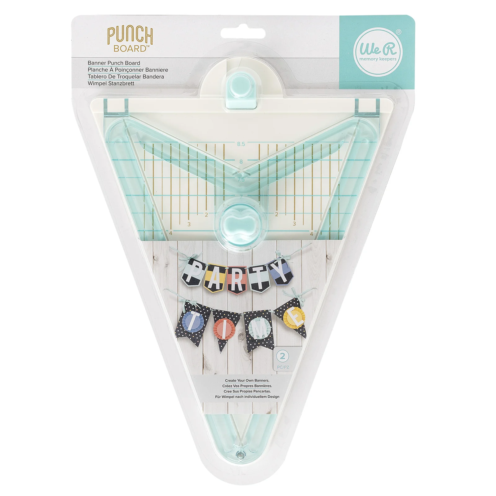 We R Memory Keepers Banner 2 Piece Punch Board - Nail Gallerys