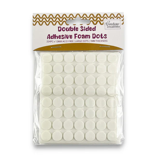Couture Creations Double Sided Adhesive 12mm Foam Dots 224 Pieces - Nail Gallerys