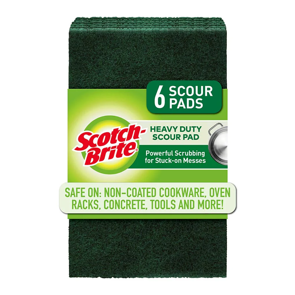 Scotch-Brite Heavy Duty Scouring Pad Pack of 6 - Nail Gallerys