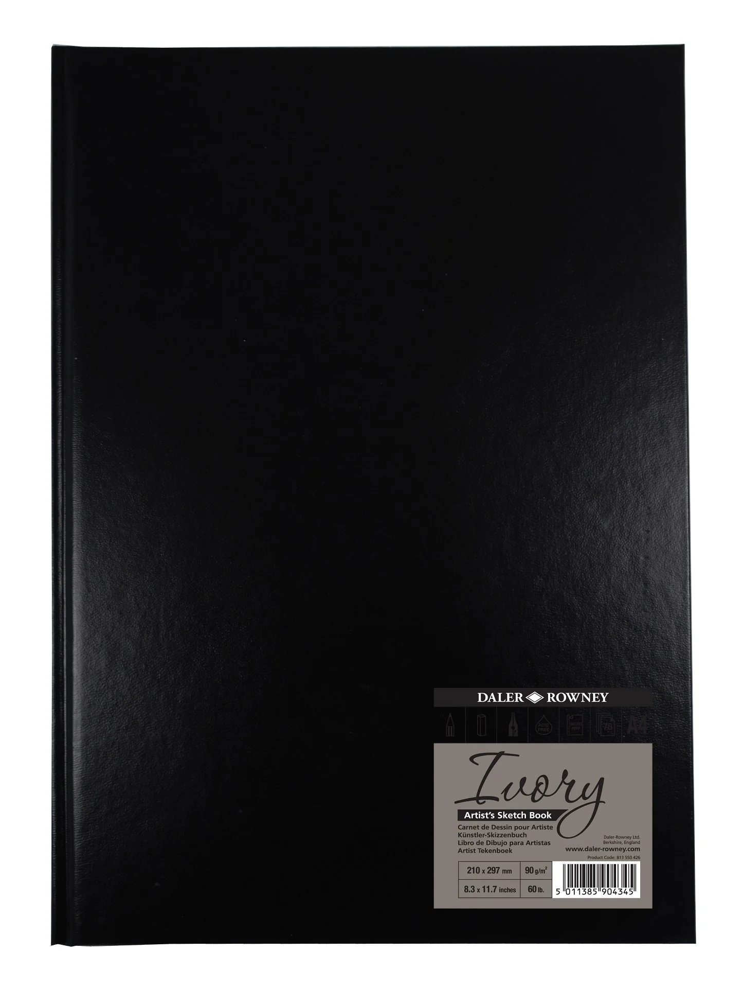 Daler Rowney Black Hardback Sketch Book - Nail Gallerys