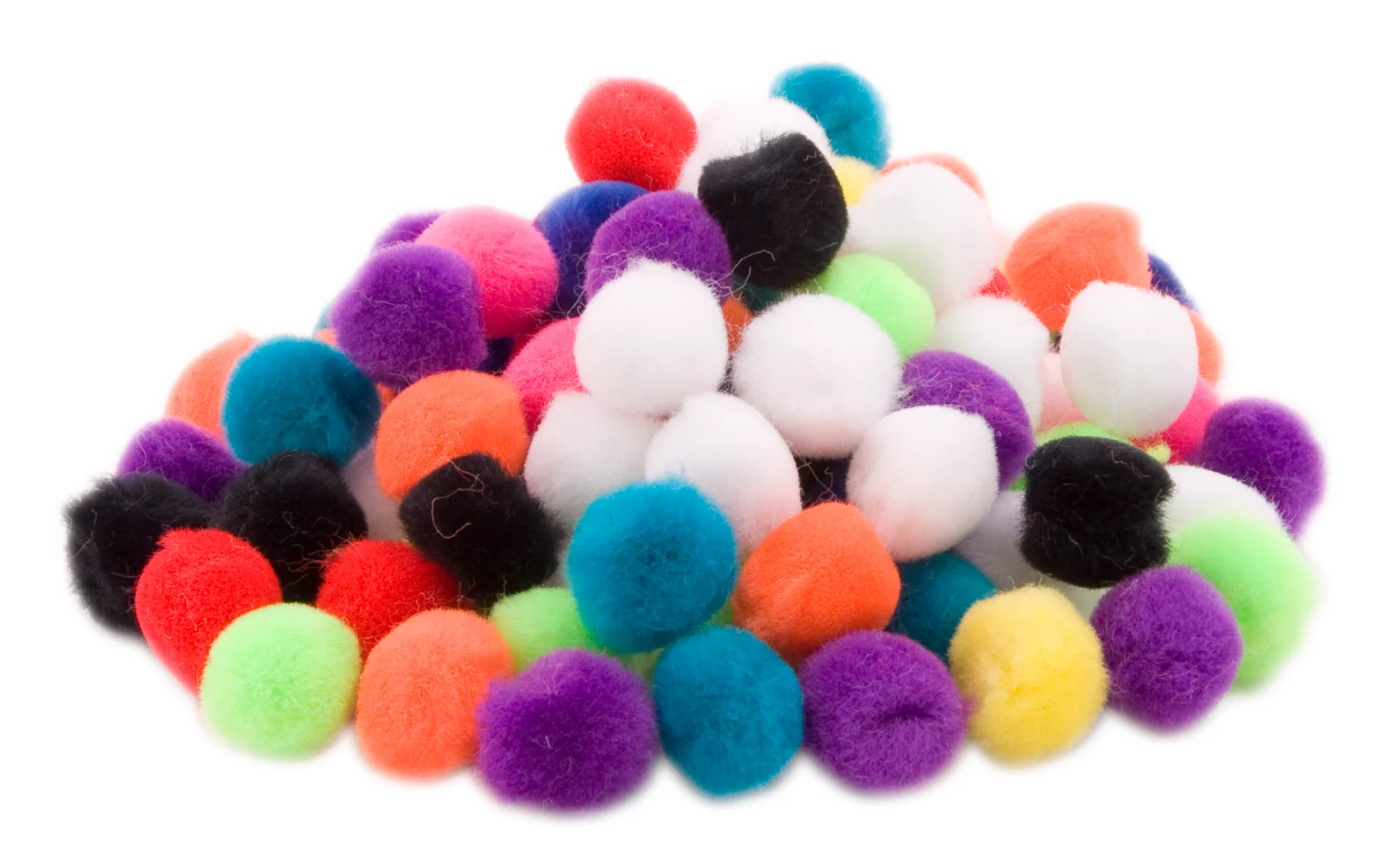 Das Pom Poms Assorted Colours Pack Of 100 - Nail Gallerys