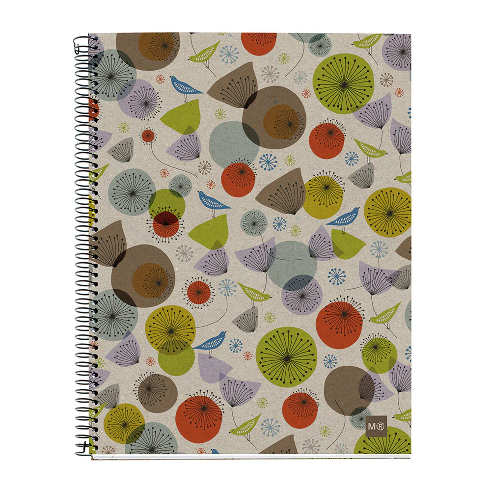 Miquelrius 4 Subject 120 Leaf Ruled Ecobirds Notebooks - Nail Gallerys