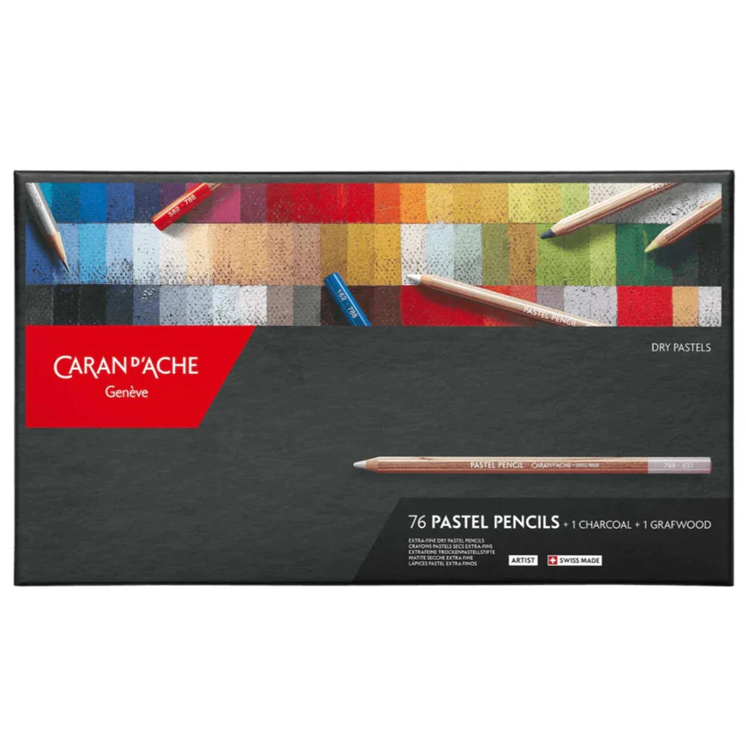 Caran d'Ache Pastel Pencils Set of 76 - Nail Gallerys