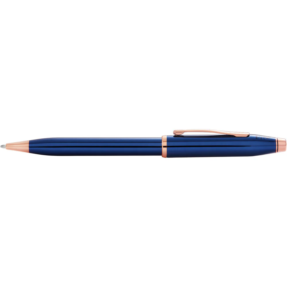 Cross Century II Translucent Cobalt Blue Lacquer Ballpoint Pen - Nail Gallerys