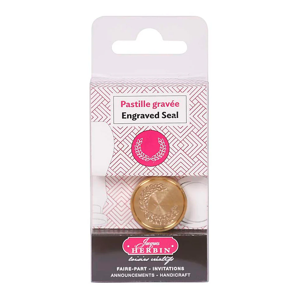 Jacques Herbin Round Olive Wreath Wax Seal - Nail Gallerys