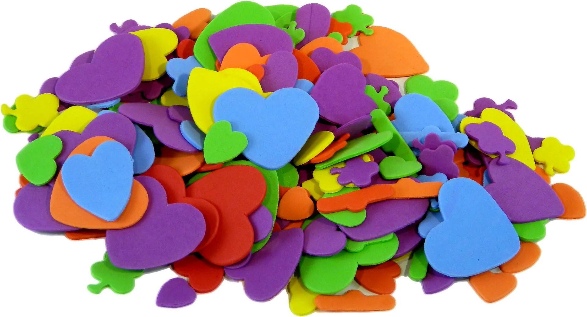 Das Foam Hearts And Flowers Pack Of 250 - Nail Gallerys