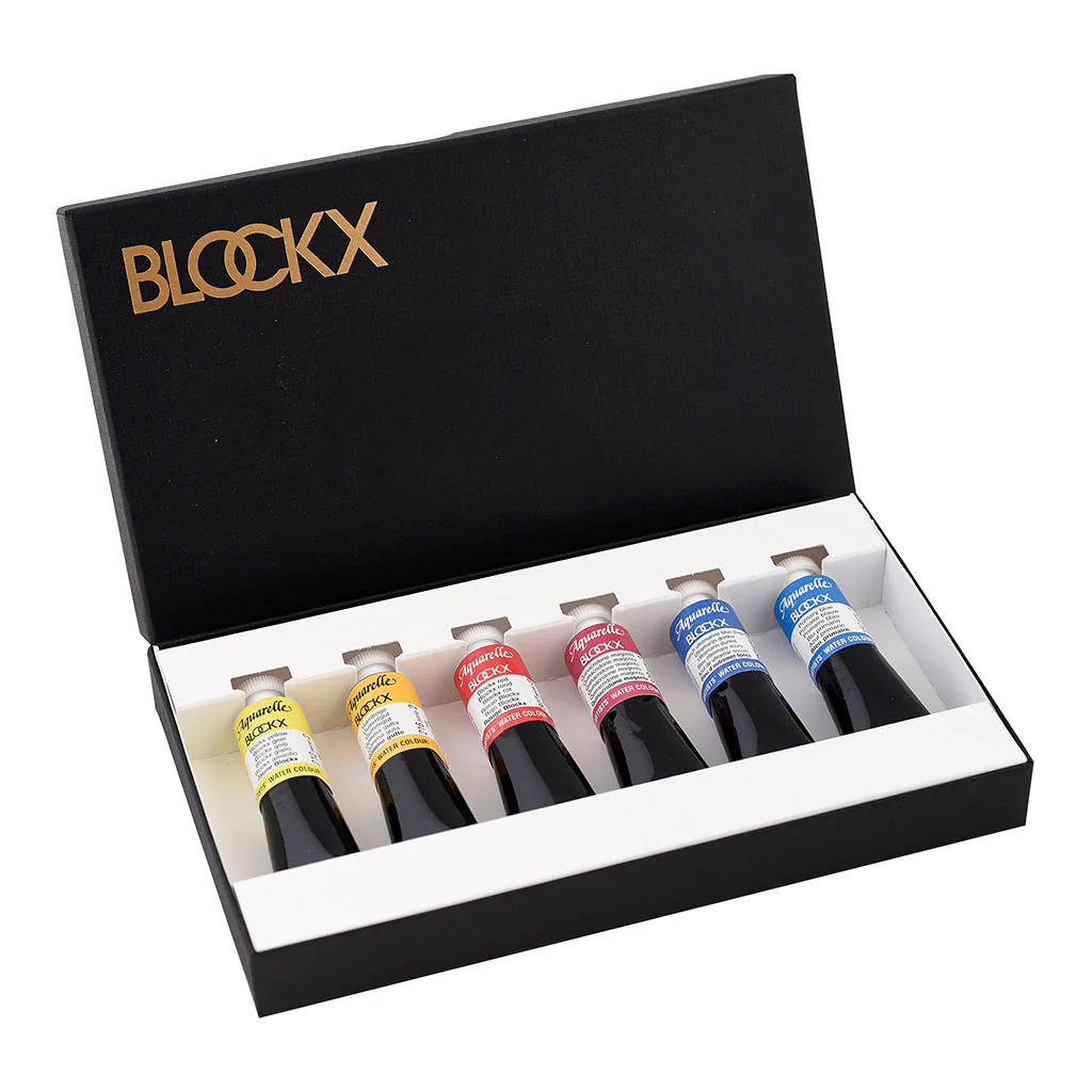 BLOCKX Artists' Watercolour Paints 15ml Primary Colours Set of 6 - Nail Gallerys