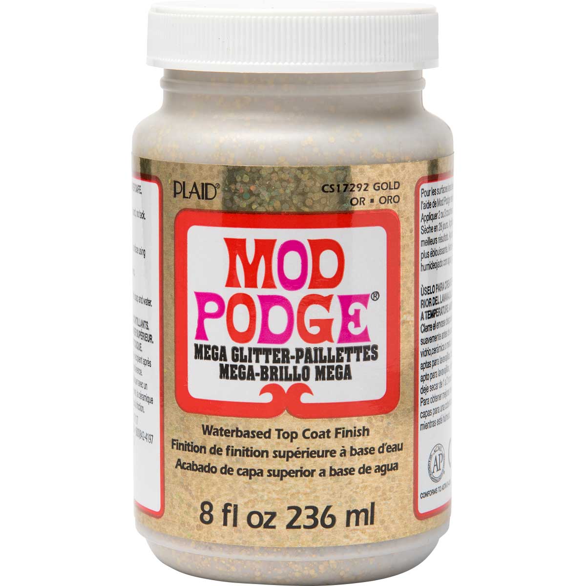 Mod Podge 237ml Mega Glitter Gold - Nail Gallerys