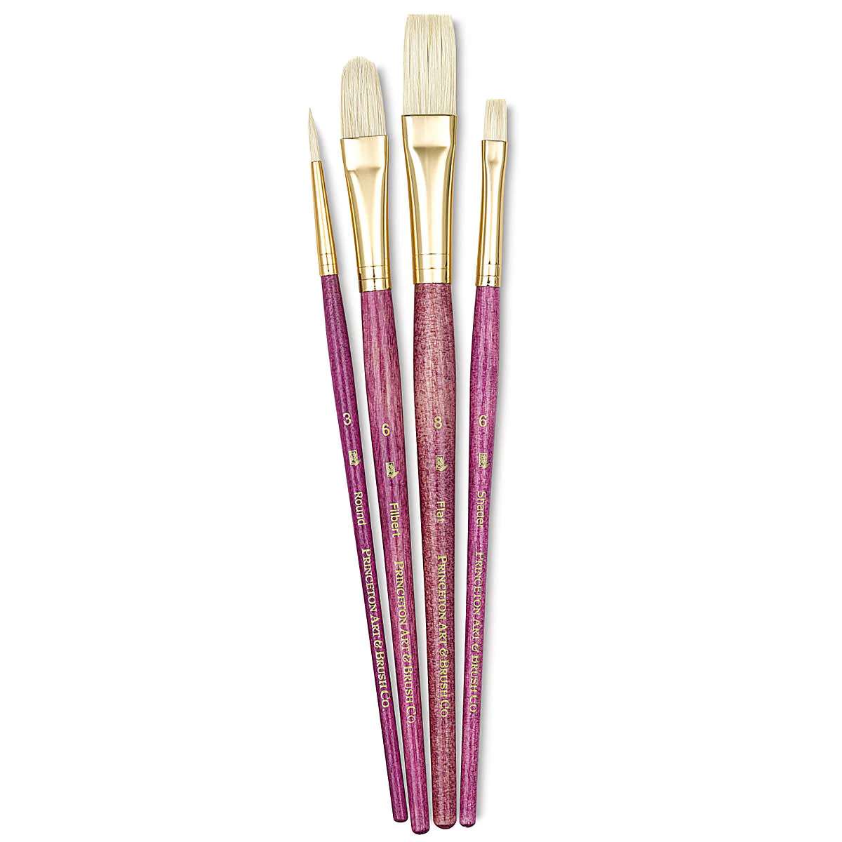 Princeton Real Value Natural Bristle 9183 Brushes Set Of 4 - Nail Gallerys