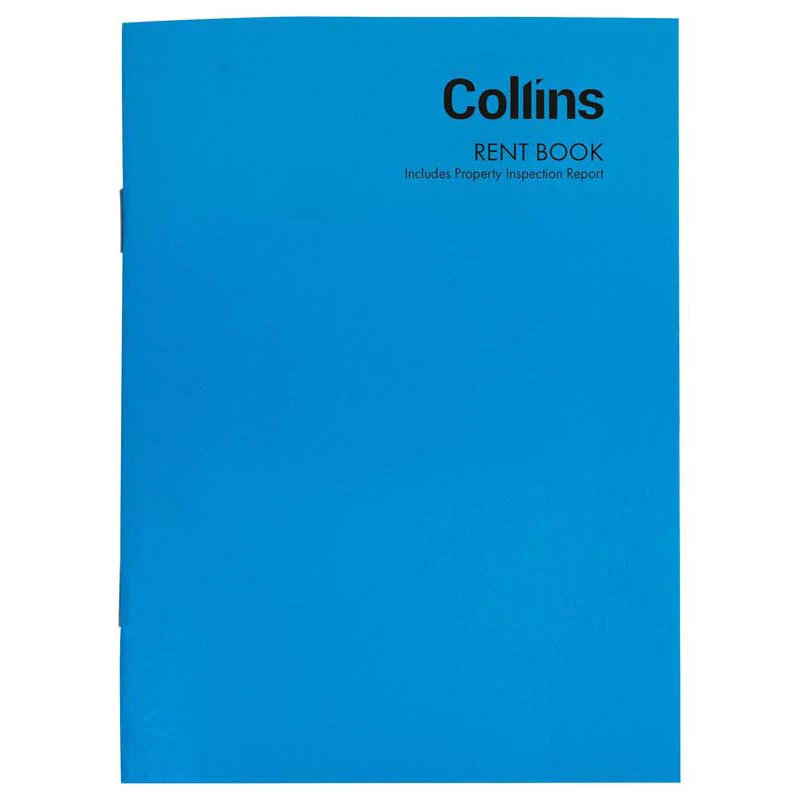 Collins Rent Book 12 Leaf 60 Gsm 102mm X 148mm - Nail Gallerys