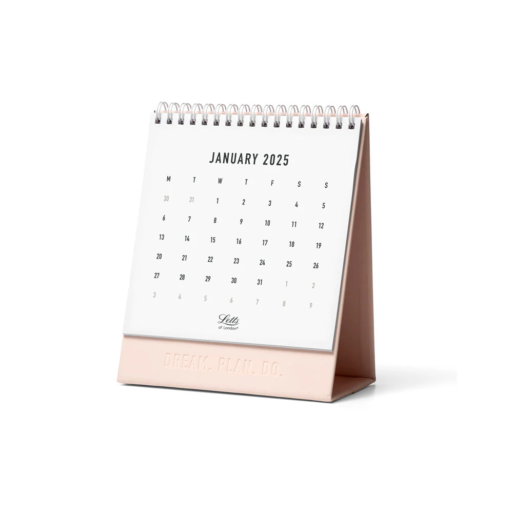 Letts of London 150x180mm Rosewater Conscious Desk Calendar - Nail Gallerys