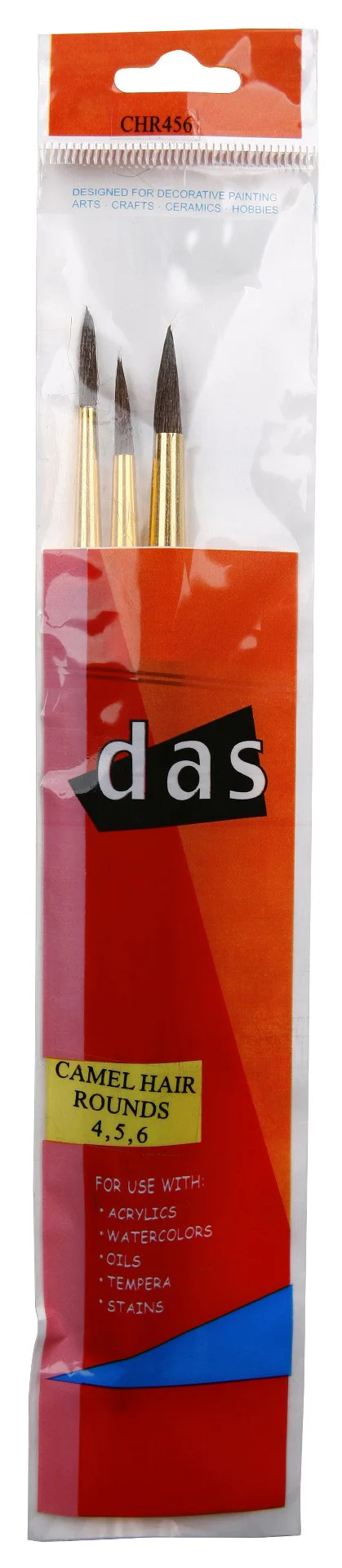 Das Brush Set Camel Hair Round Sizes 4;5;6 - Nail Gallerys