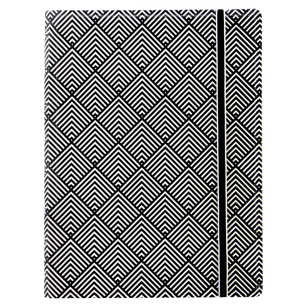 Filofax Black/White Deco Impressions A5 Notebook - Nail Gallerys