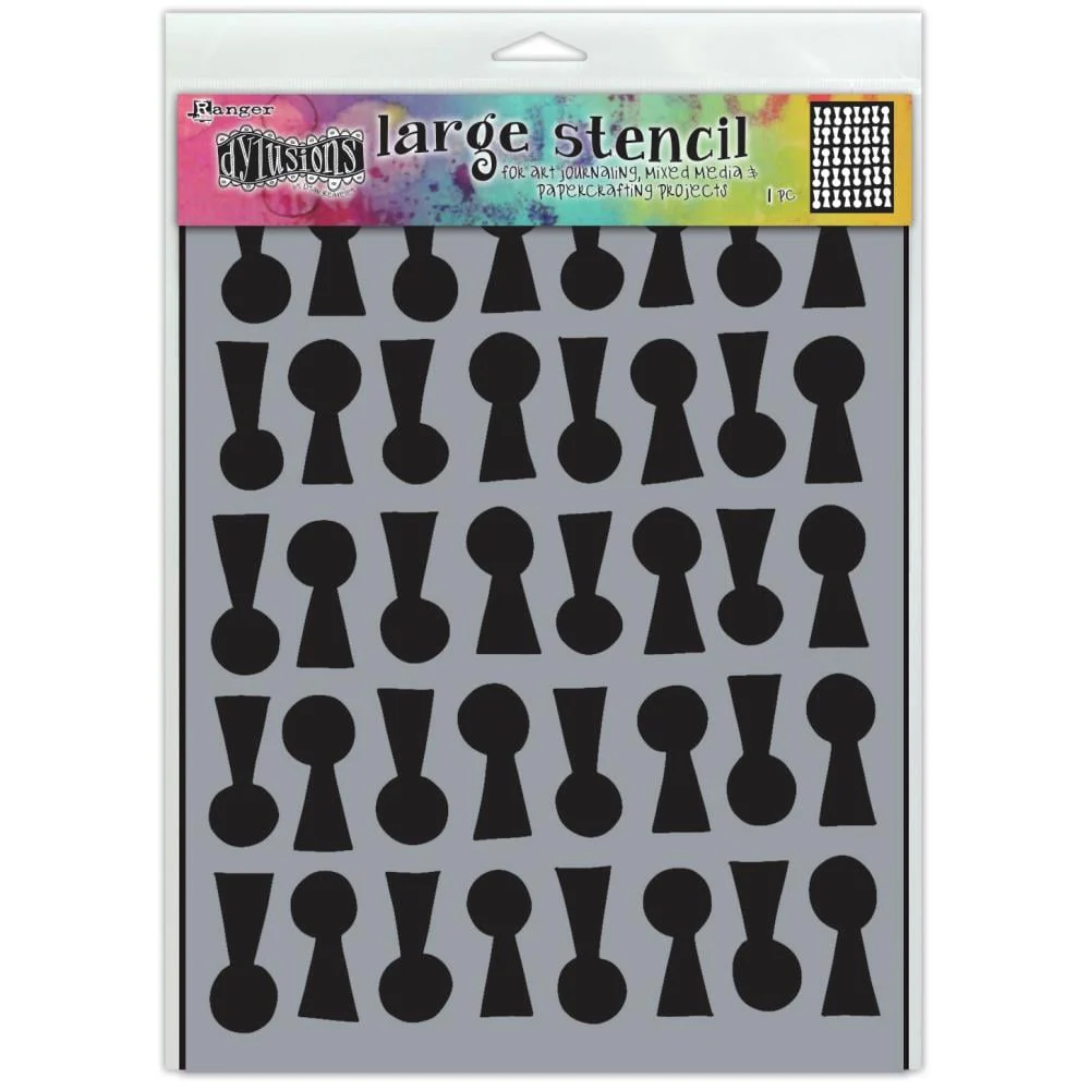 Ranger Dylusions Lock 'n' Roll Stencils - Nail Gallerys