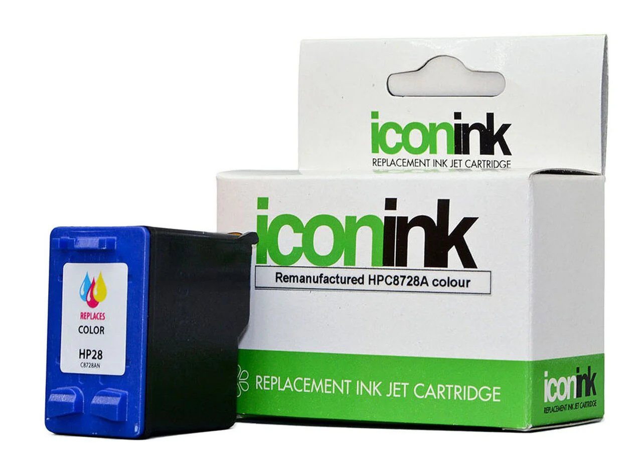 Icon Remanufactured Hp 28 Colour Ink Cartridge (c8728aa) - Nail Gallerys
