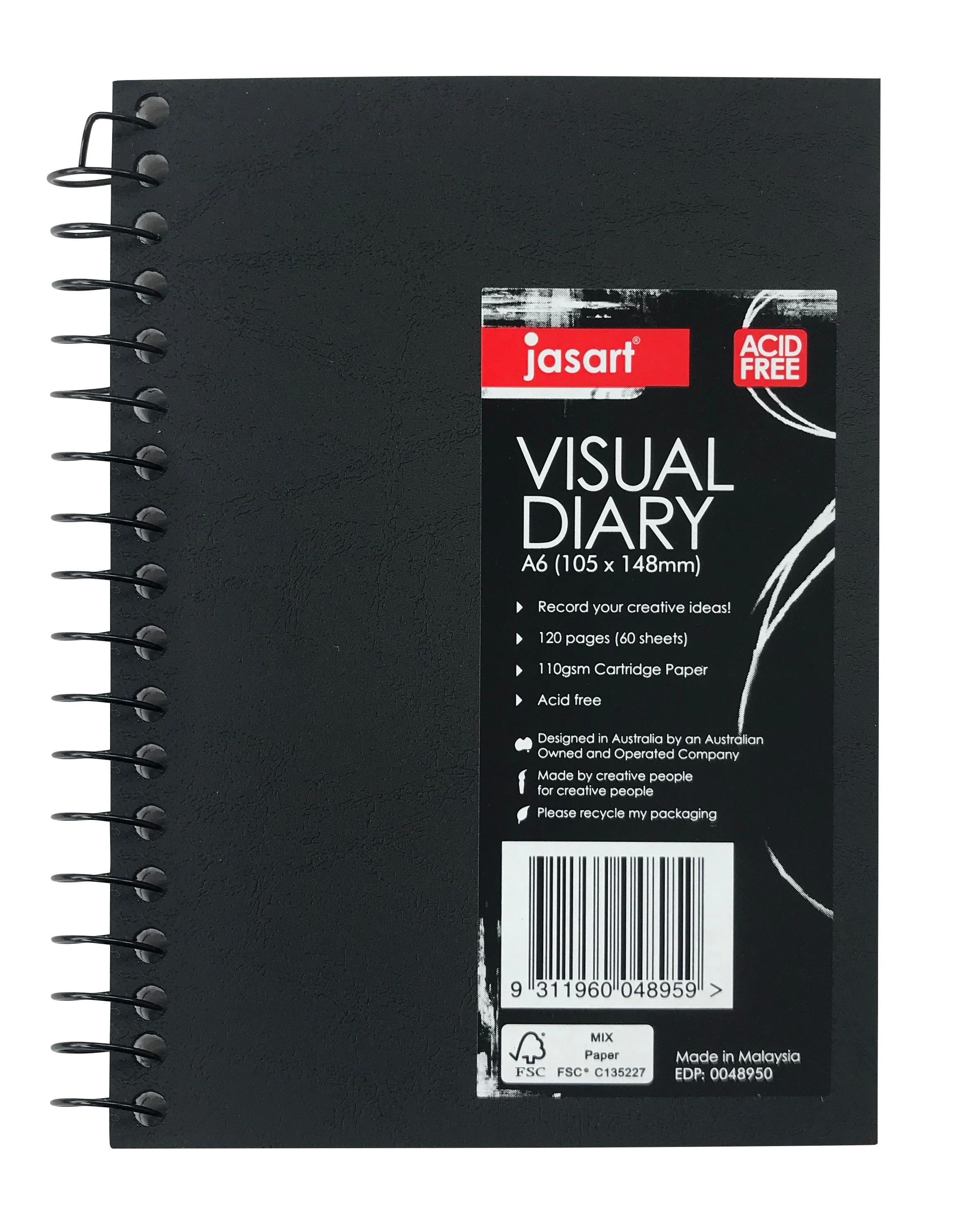Jasart Single Wire 110gsm 60 Sheet Visual Diaries - Nail Gallerys