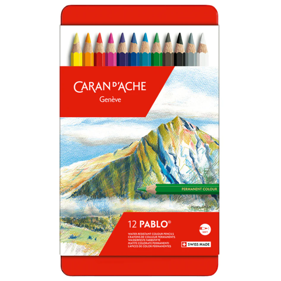 Caran D'ache Pablo Colouring Pencil Set of 12 - Nail Gallerys