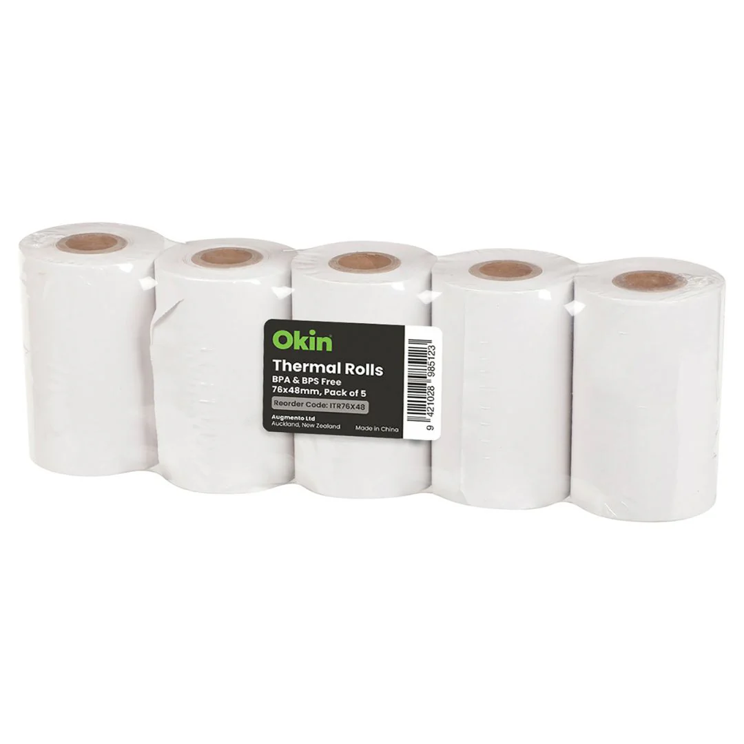 Okin Thermal Roll 76x48mm - Pack Of 5 - Nail Gallerys
