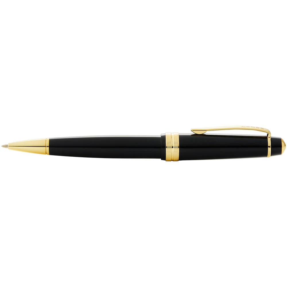 Cross Bailey Light Polished Black Resin and Gold Tone Medium Nib Ballpoint Pen - Nail Gallerys