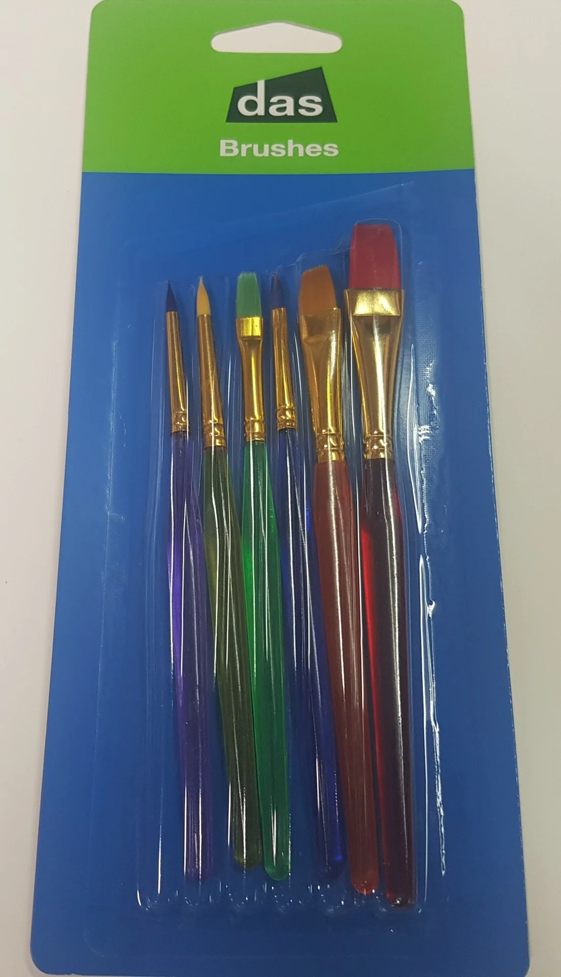 Das Coloured Bristle Paint Brush For Kids   Set Of 6 - Nail Gallerys