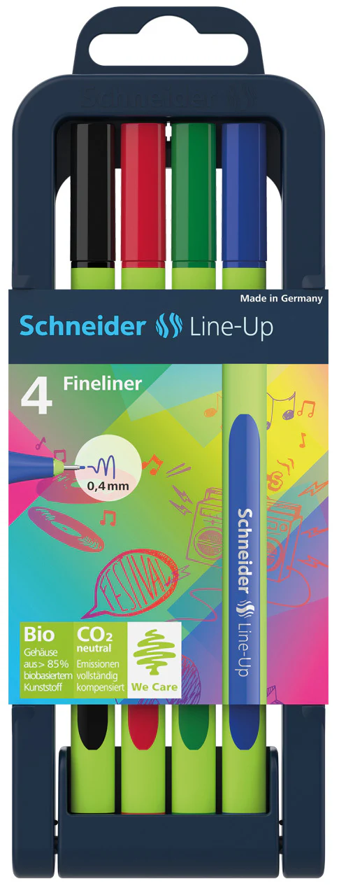 Schneider Lineup 0.4mm Fineliners Set of 4 - Nail Gallerys