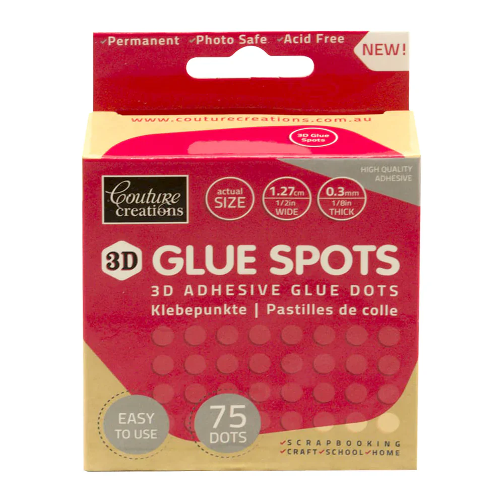 Couture Creations Adhesive 3D Glue Spots 75 Pieces - Nail Gallerys