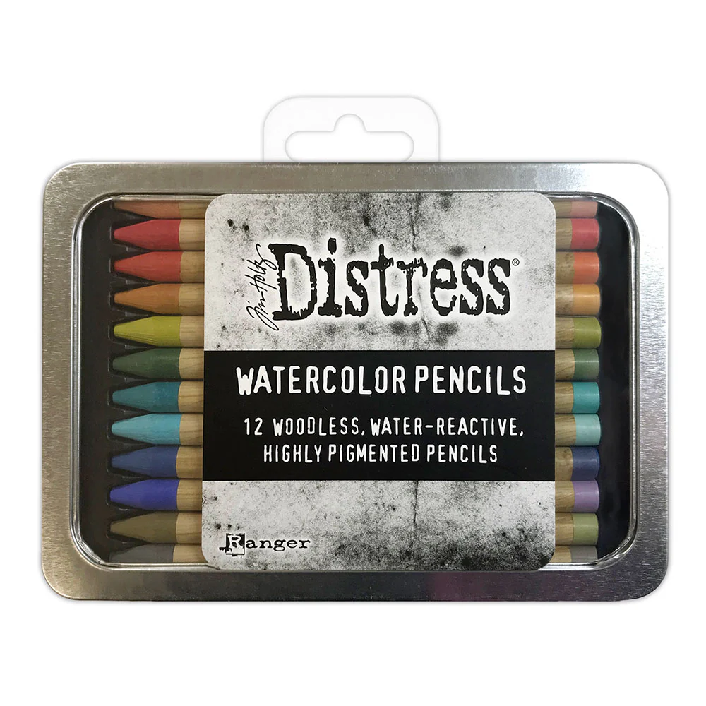 Ranger Distress Watercolour Pencils Set #3 Tin of 12 Colours - Nail Gallerys
