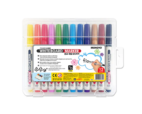 Mungyo Fine Whiteboard Markers Set of 12 - Nail Gallerys
