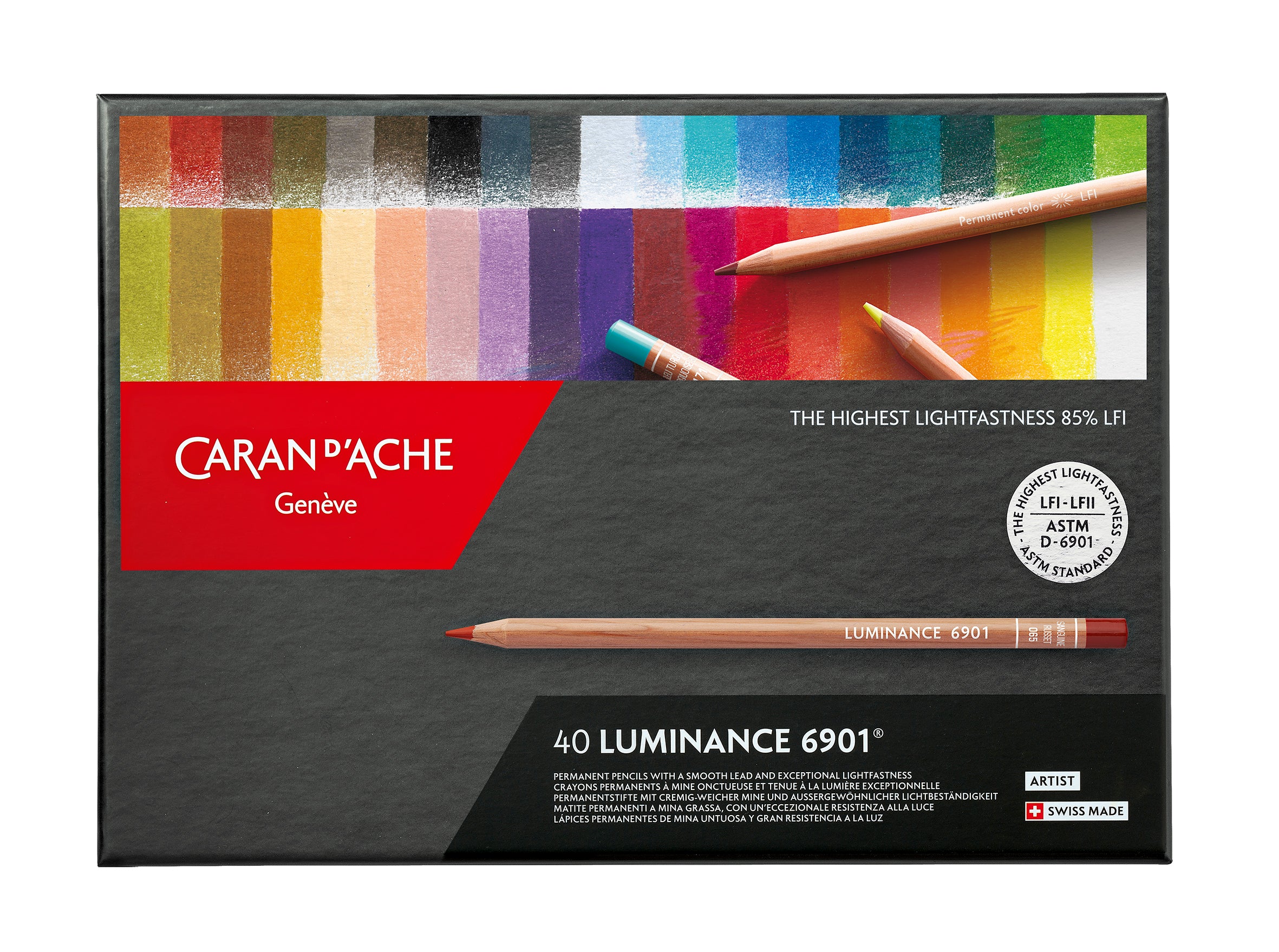 Caran D'ache Luminance 6901 Colouring Pencil Set of 40 - Nail Gallerys
