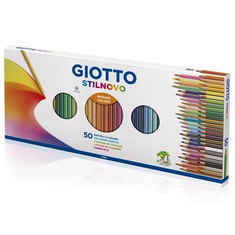 Giotto Stilnovo Colouring Pencils Assorted Pack of 50 With Sharpener - Nail Gallerys