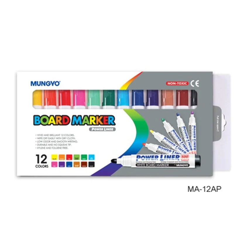 Mungyo Whiteboard Chisel Marker - Set Of 12 - Nail Gallerys