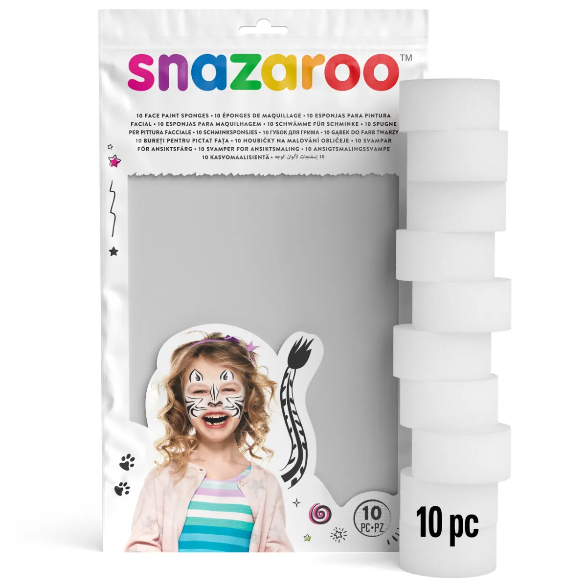 Snazaroo High Density Sponges Set Of 10 - Nail Gallerys