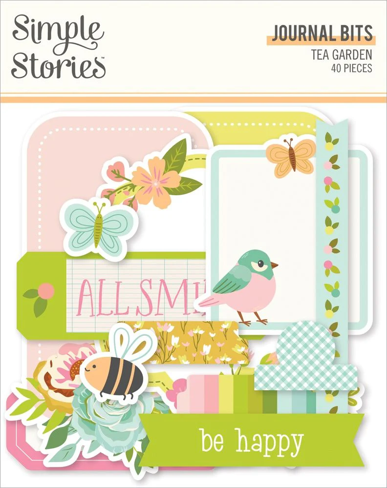Simple Stories Tea Garden Bits & Pieces Journal 40 Pieces - Nail Gallerys