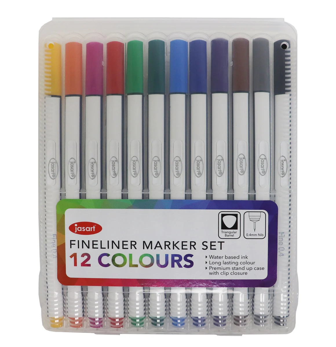 Jasart 0.4mm Fineliners Set Of 12 - Nail Gallerys