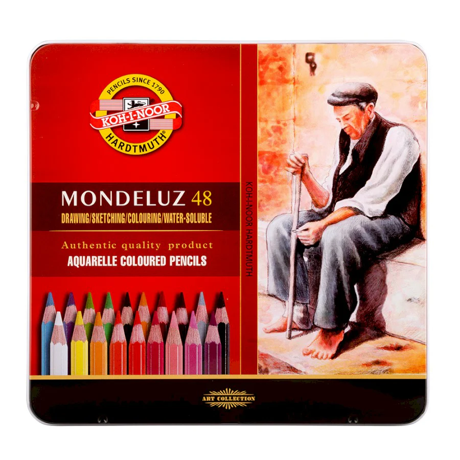 Koh-I-Noor Mondeluz Aquarelle Pencils Tin of 48 - Nail Gallerys