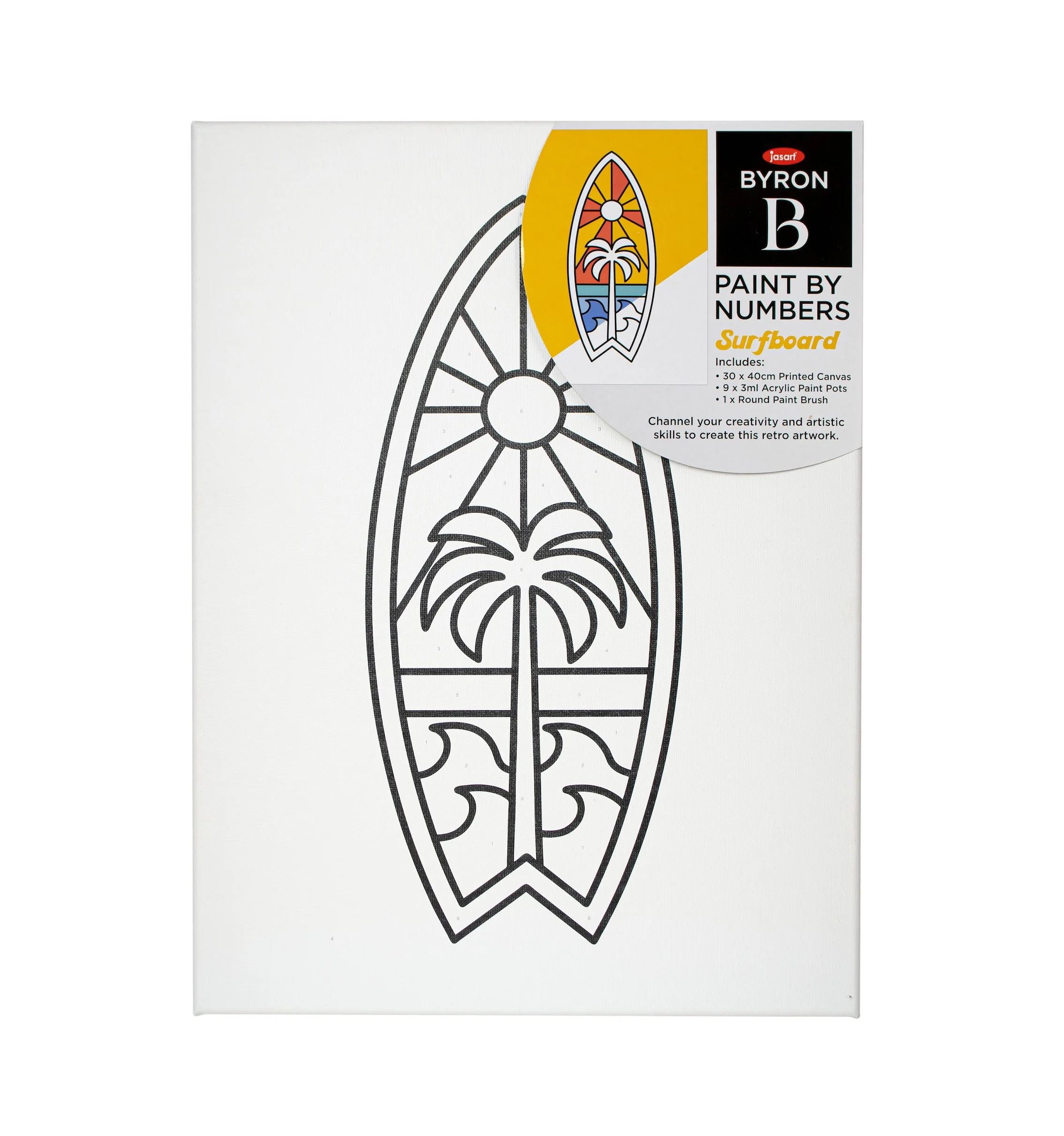 Jasart Byron Paint By Numbers - Surf Board - Nail Gallerys