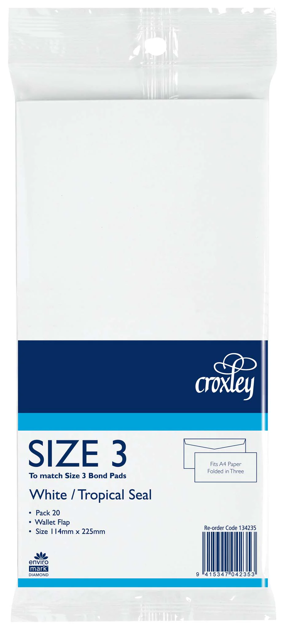 Croxley Envelope Size 3 Tropical Seal Dle 20 Pack - Nail Gallerys