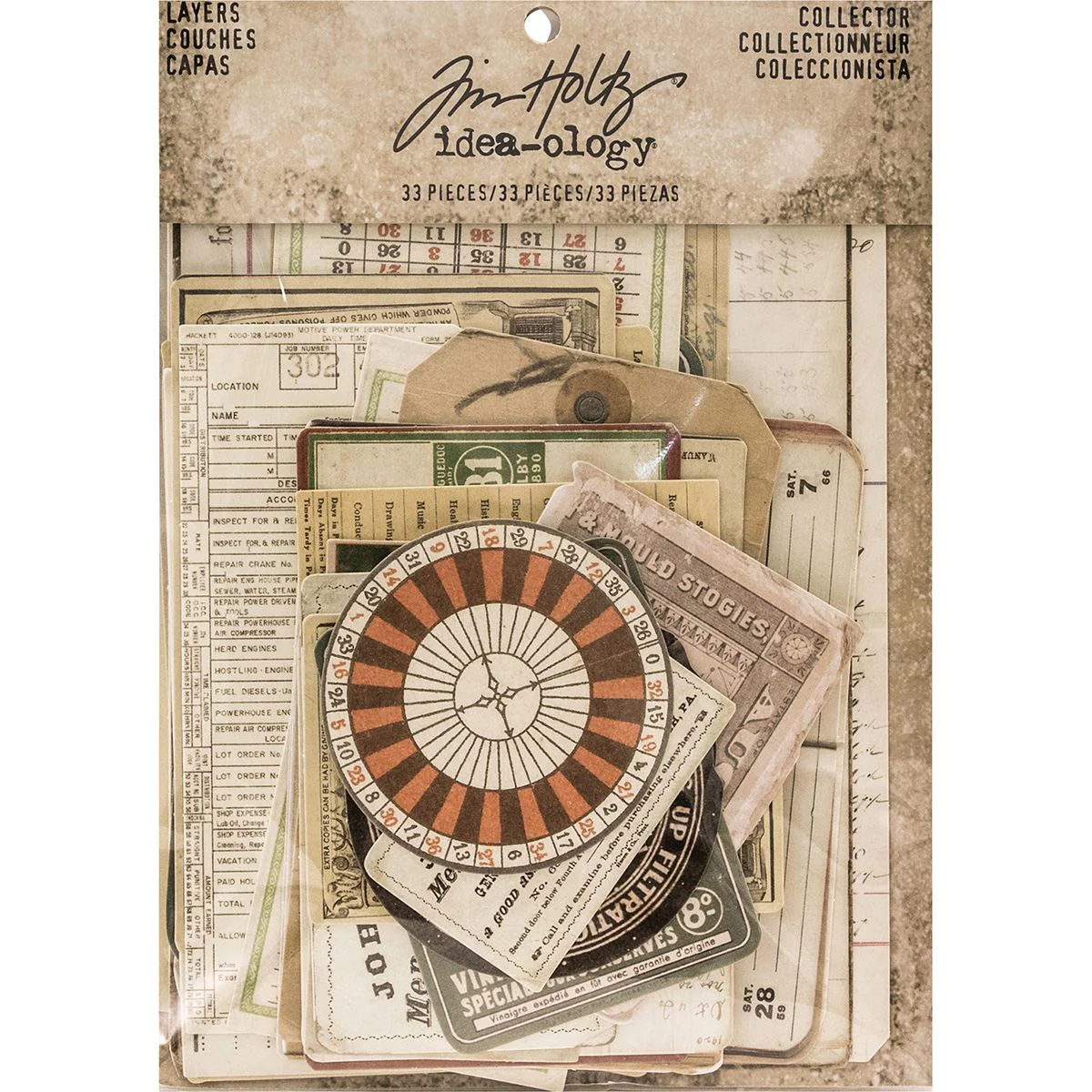 Tim Holtz Idea-Ology Layers Cards 33 Pieces - Nail Gallerys