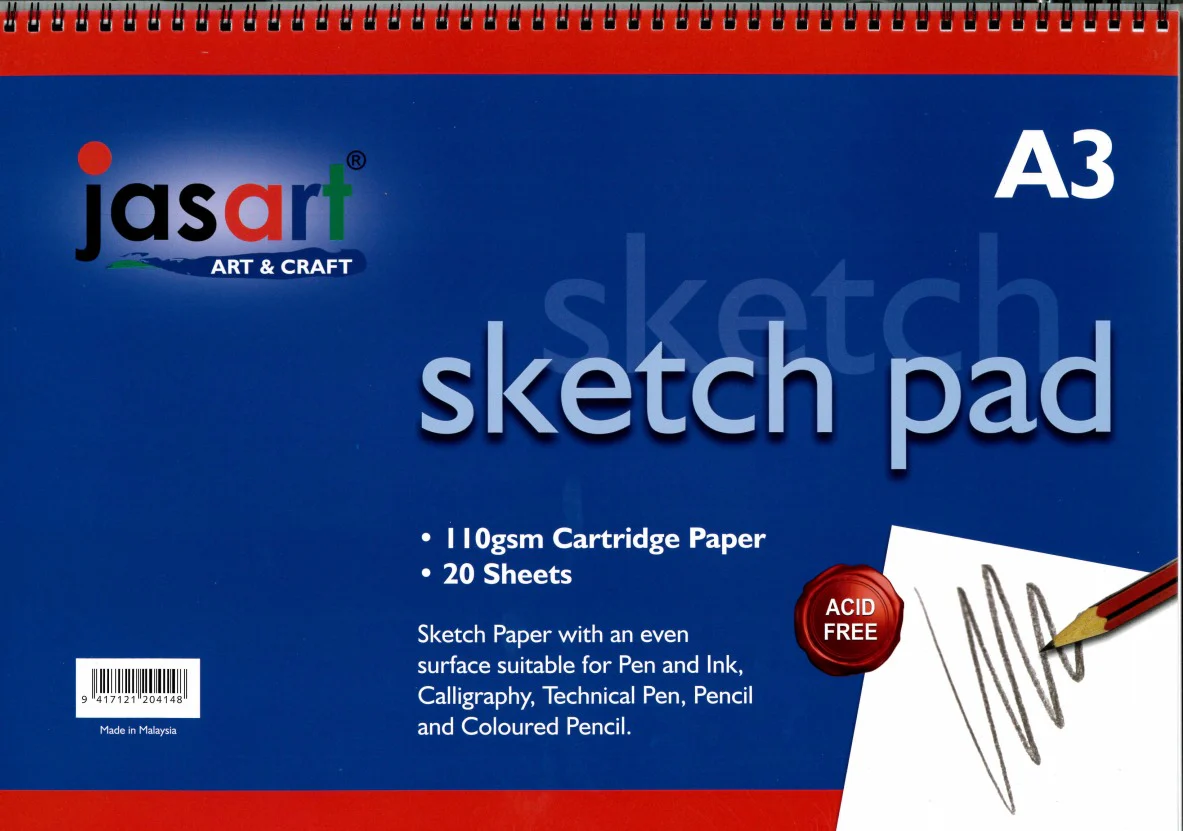 Jasart 110gsm Spiral 20 Sheet Sketch Pads - Nail Gallerys